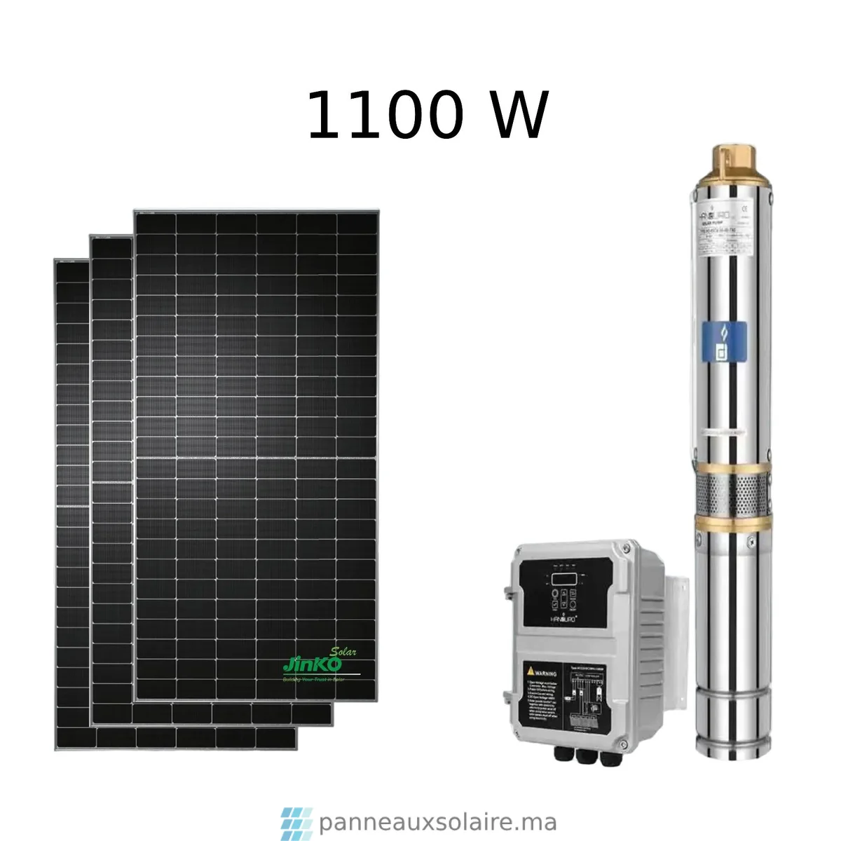 Kit Pompe DC AC 1100W avec contrôleur et panneaux