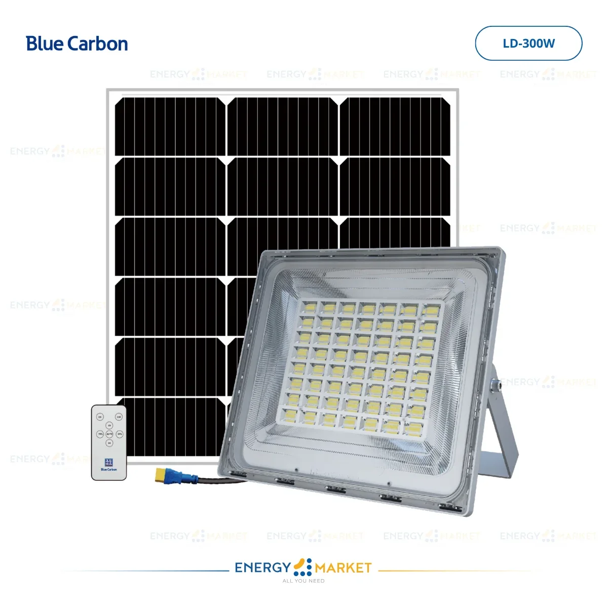 4 Projecteurs solaire Blue Carbon - LD 300w