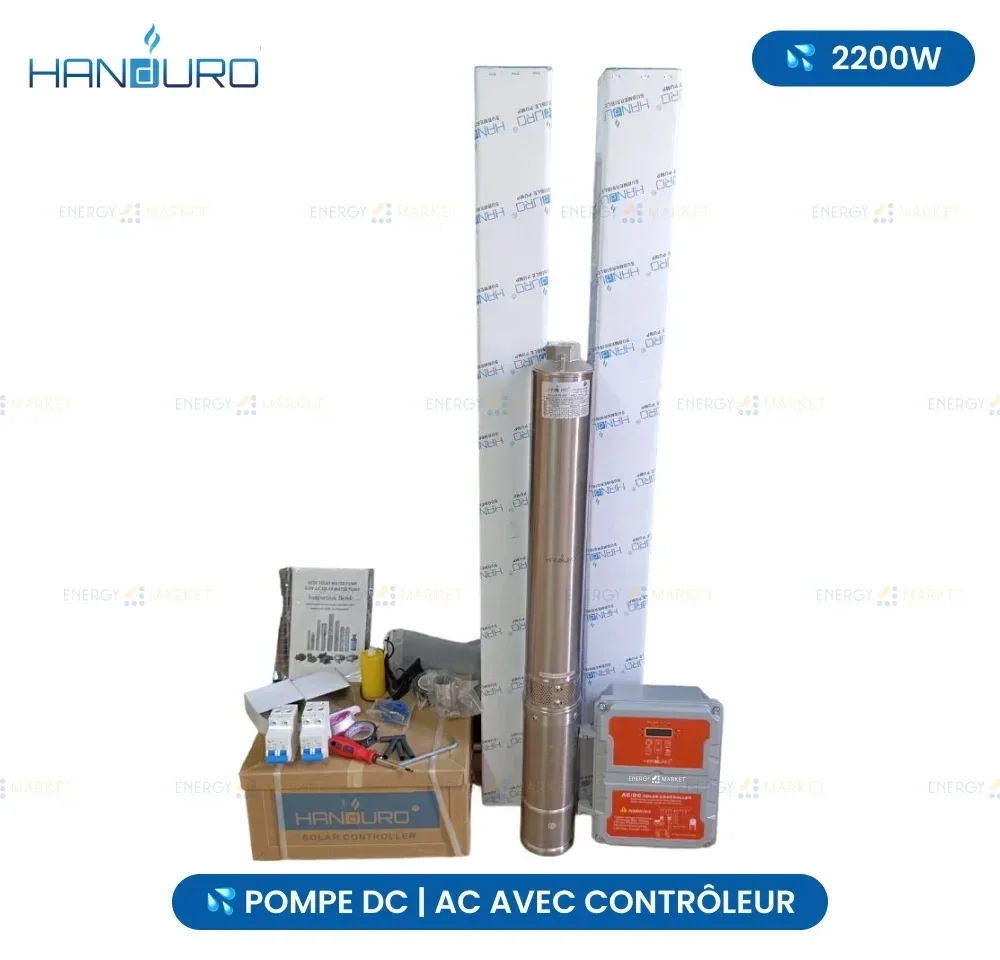 Pompe DC AC avec contrôleur 2200W - HANDURO